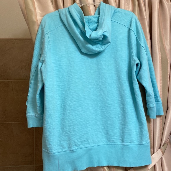 3 for $15.00 Gloria Vanderbilt 100% Cotton Mint hoodie 3/4 length sleeve-Large - Picture 7 of 7